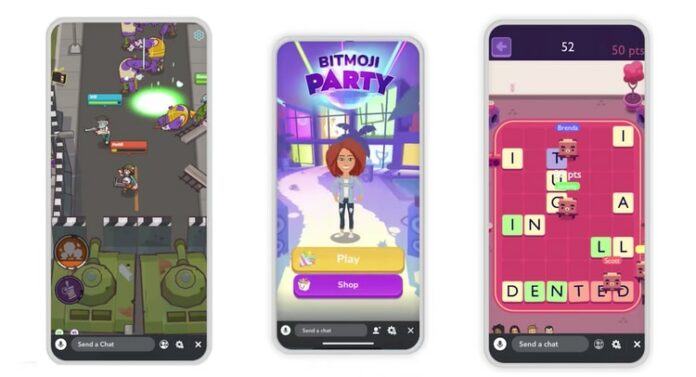 Snapchat agregó una nueva plataforma de videojuegos a su aplicación