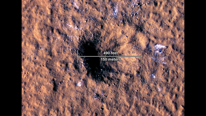 NASA capta gran impacto de meteoritos en Marte