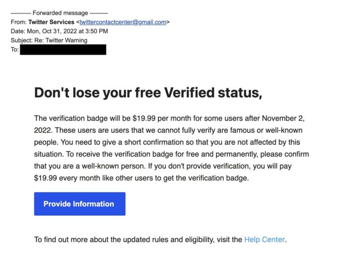 Cibercriminales usan el sistema de verificación de Twitter para robar tu información