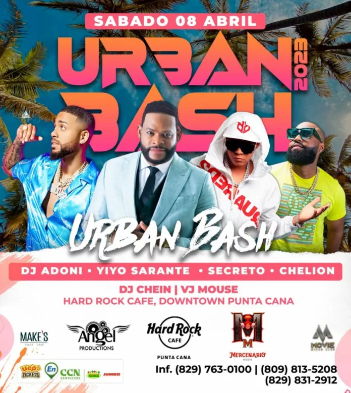El concierto “Urban Bash” está pautado para el sábado 8 de abril en Punta