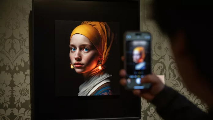 Un museo expone réplicas de 'La joven de la perla' creadas con IA